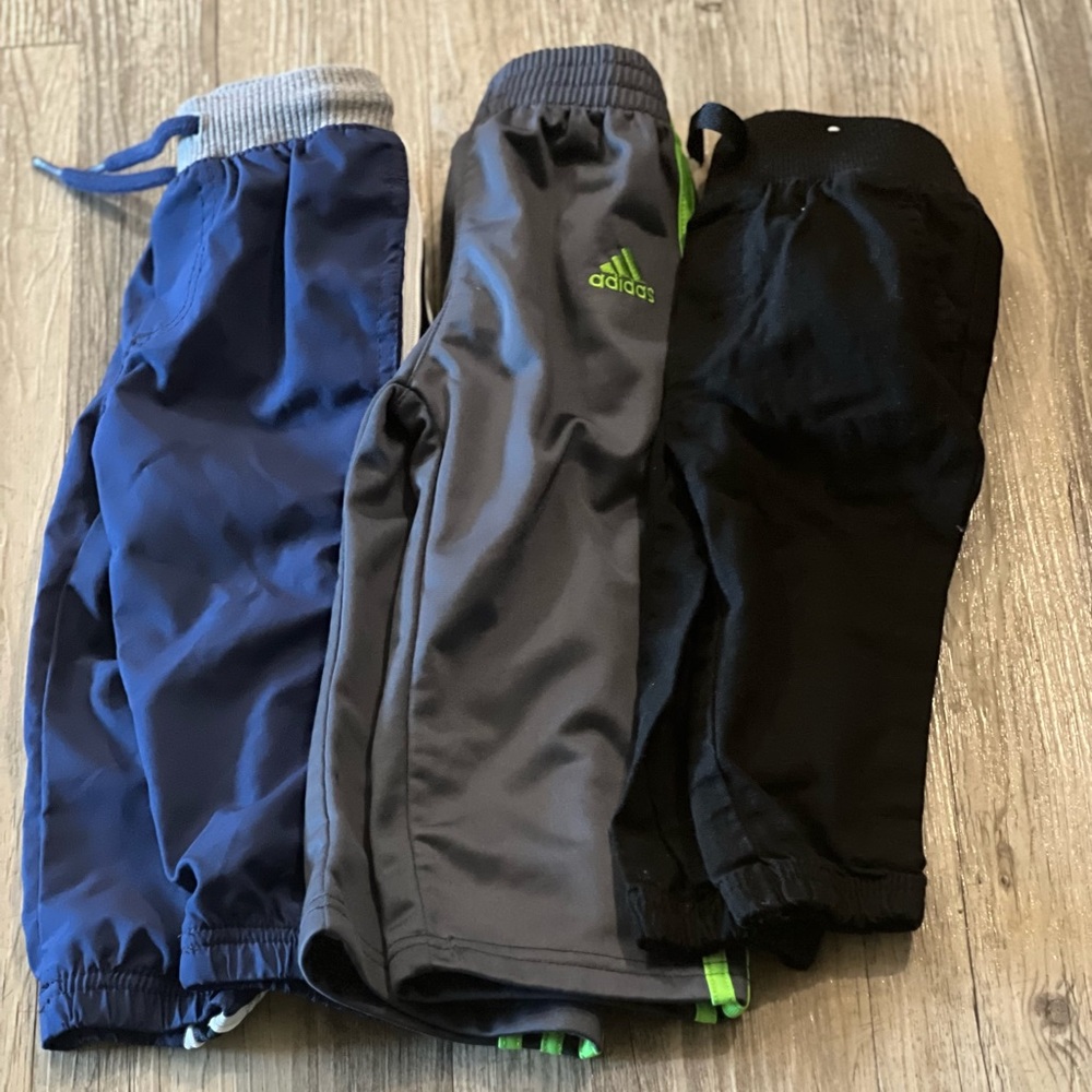 Cat & Jack 2-Pack Toddler Boys Jogger Pants - Size 12M Black & Gray